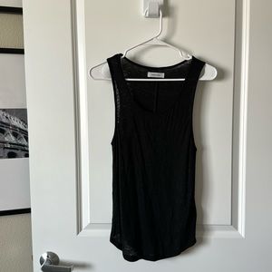 Anine Bing Black Linen Tank